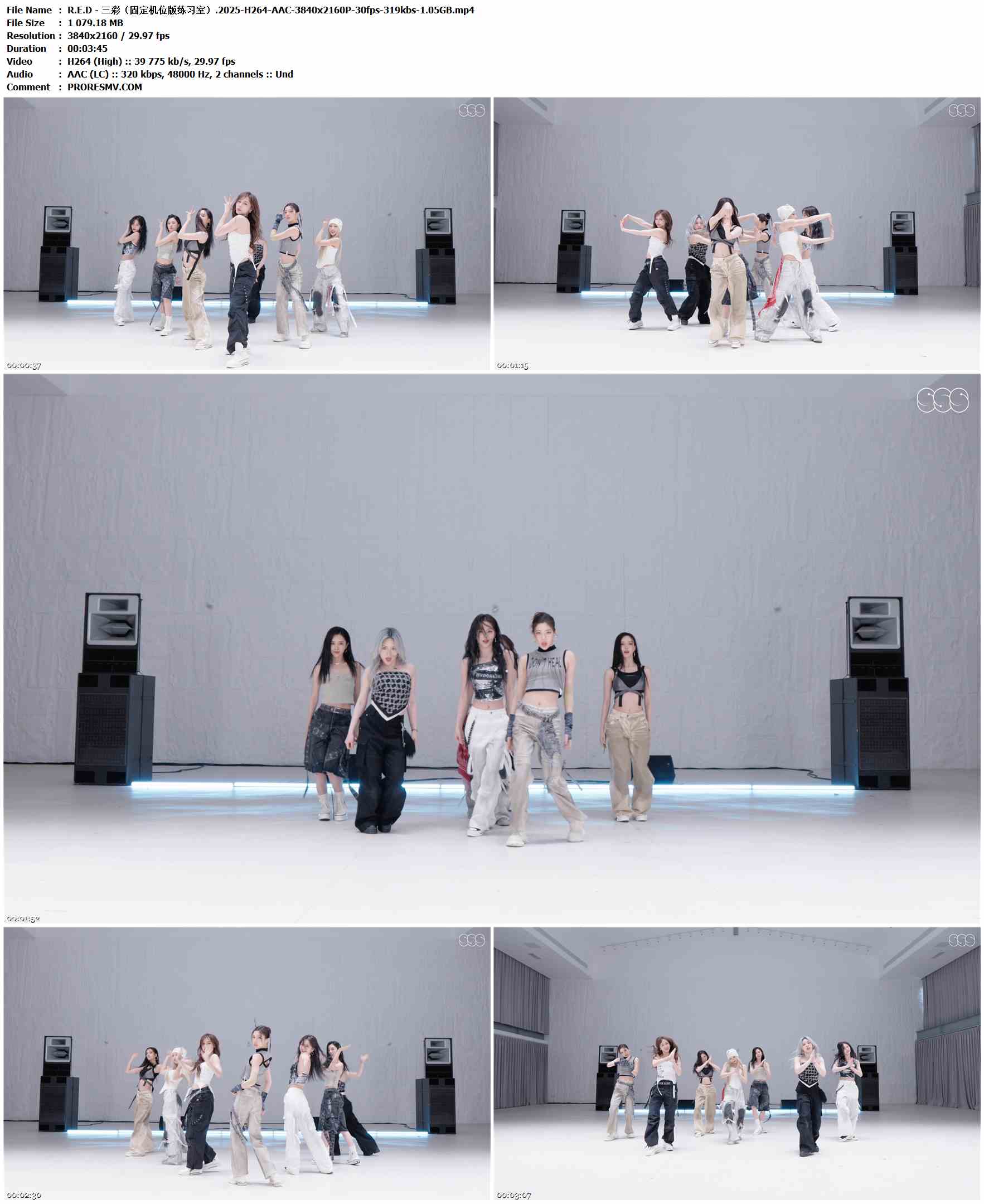 R.E.D - 三彩（固定机位版练习室）.2025-H264-AAC-3840x2160P-30fps-319kbs-1.05GB官方MV_高清MV